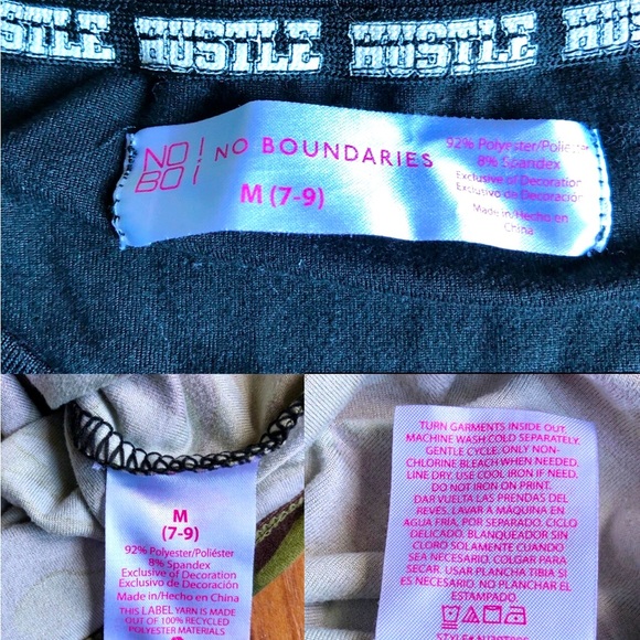 NOBO HUSTLE Camo Short Sleeve Shirt Top Medium Juniors - Picture 5 of 14